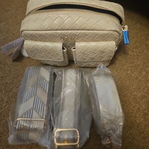 Pom Pom London Quilted Crossbody Bag